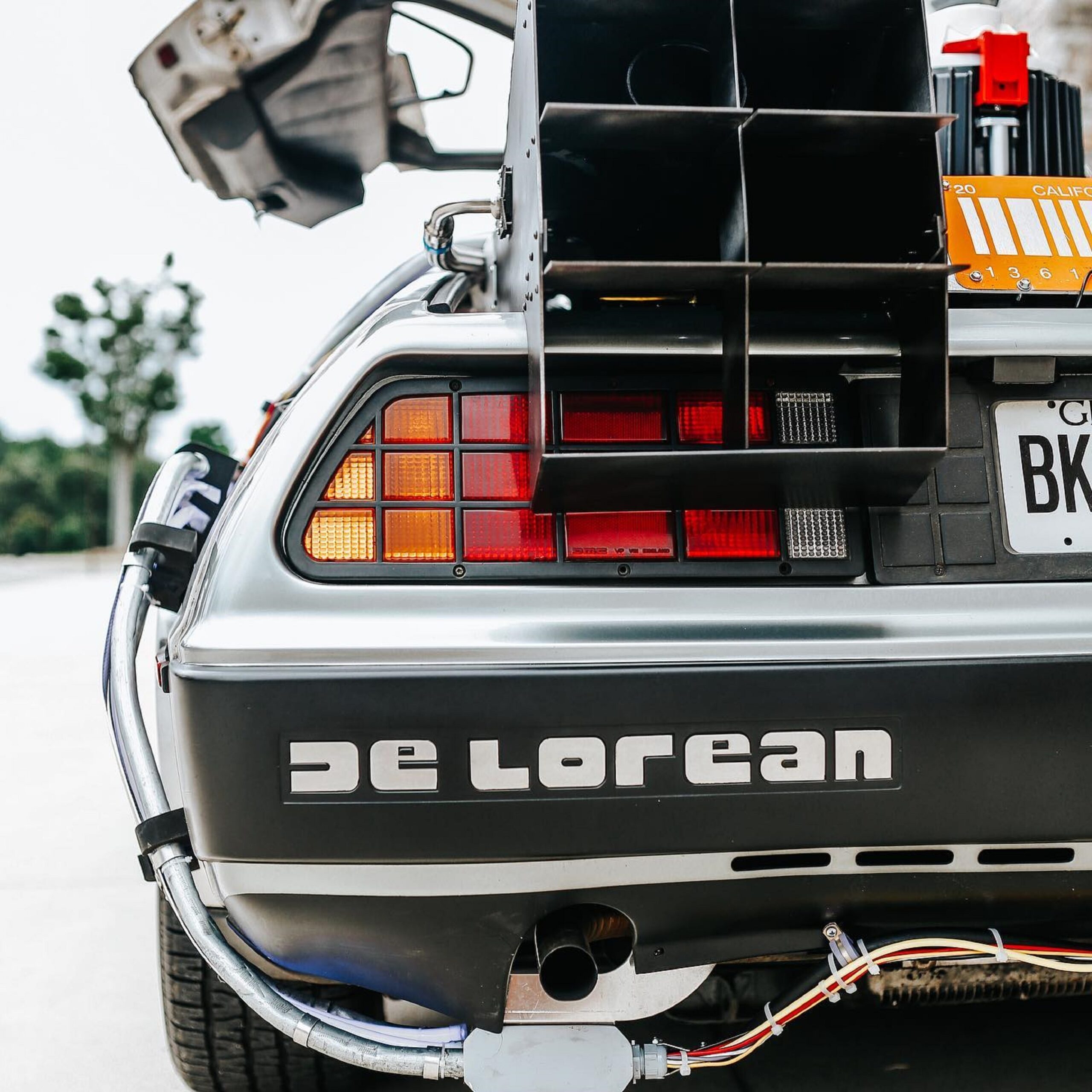 Iconic Delorean image representing the spirit of Innovation on my landing page within a blog context